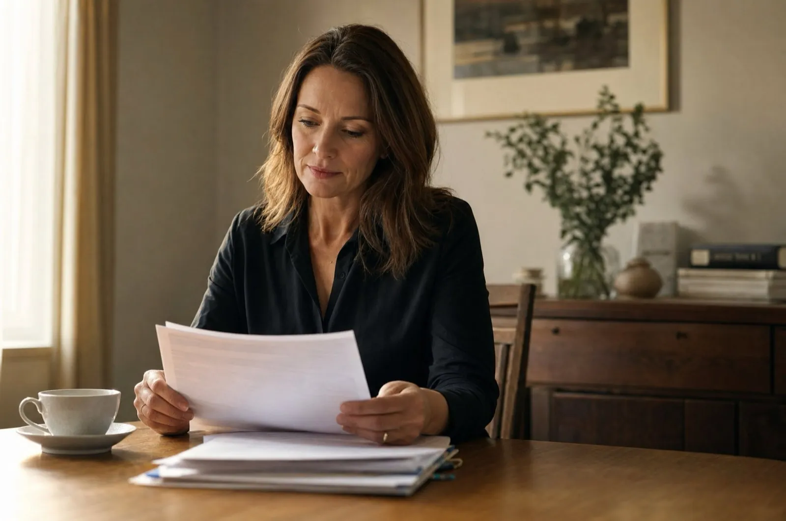 Person holding a signed California court order restoring their former name after divorce